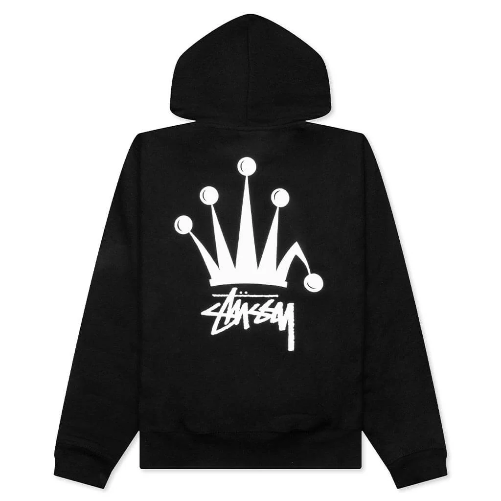 Regal Crown Zip Hoodie - Black - Image 2