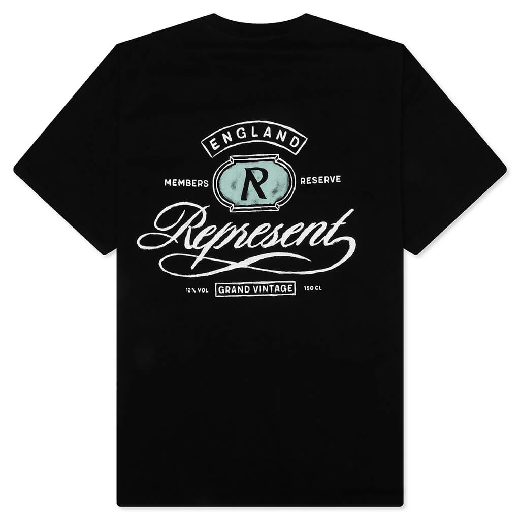 Grand Vintage Hand Drawn T-Shirt - Jet Black - Image 2