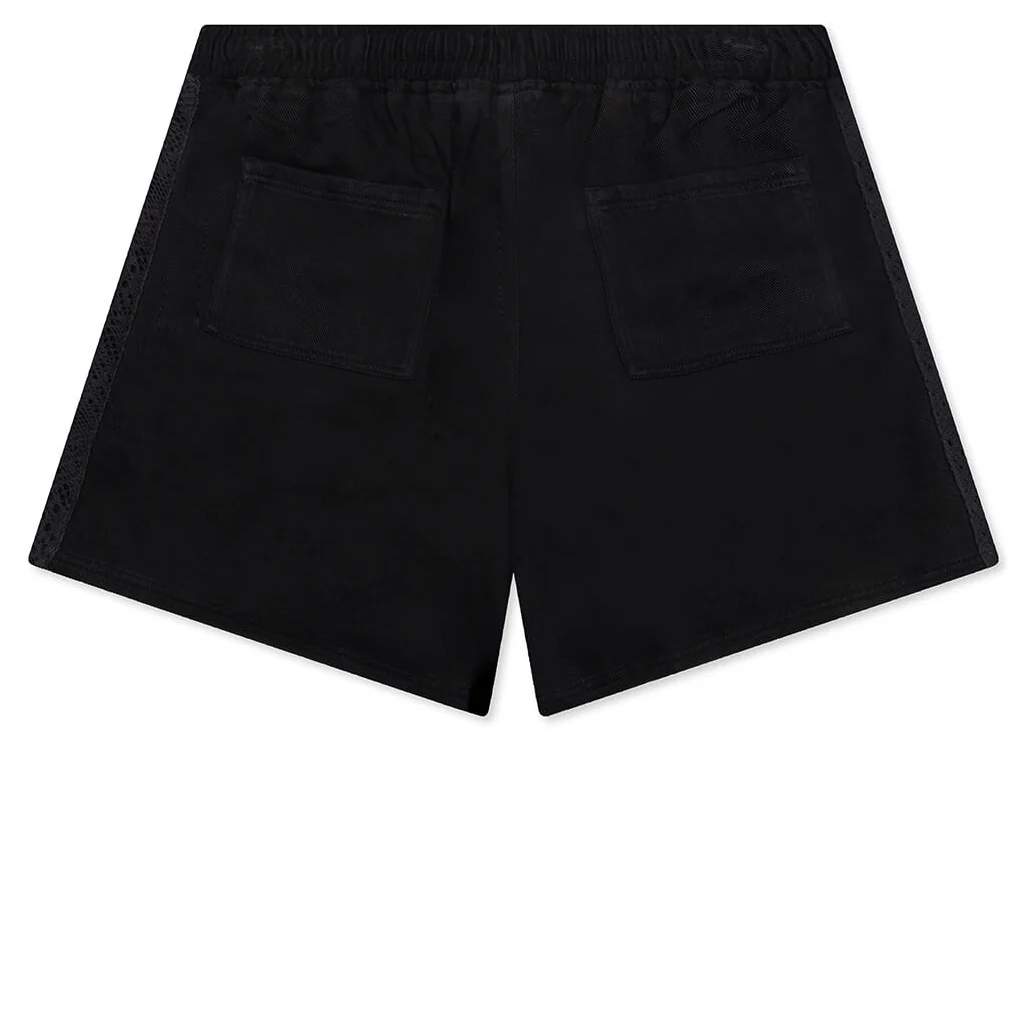 Knitted Panel Shorts - Black - Image 2