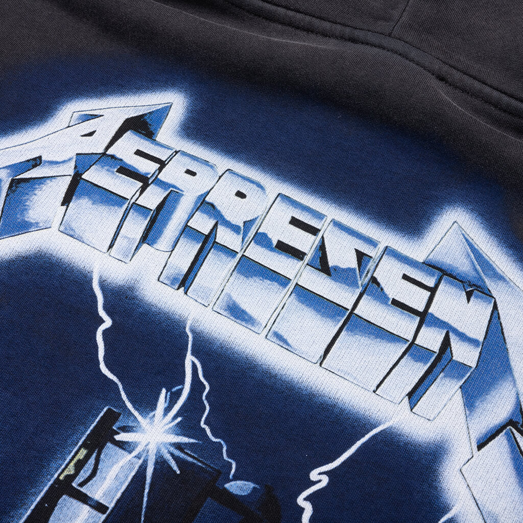 Metallica Ride The Lightning Hoodie - Vintage Grey - Image 4