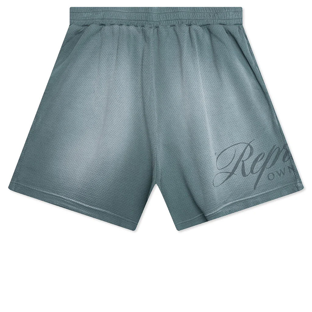 Owner Club Script Mesh Shorts - Vintage Green