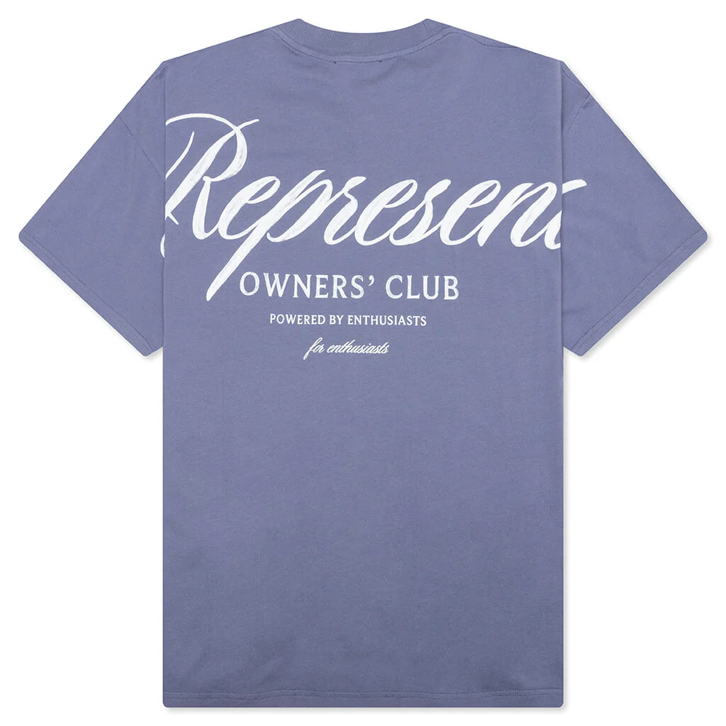 Owners Club Script T-Shirt - Dusty Blue - Image 2