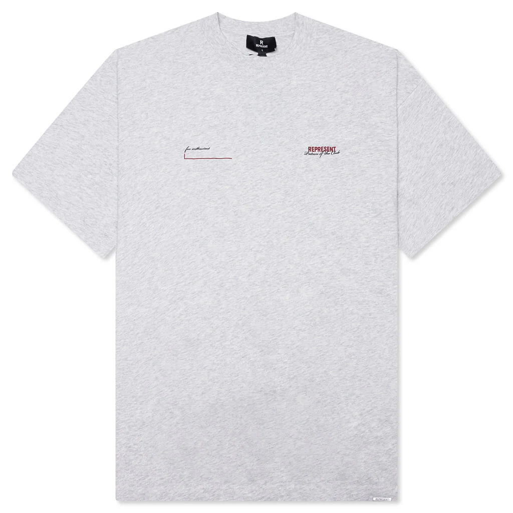 Patron Of The Club T-Shirt - Cream Marl