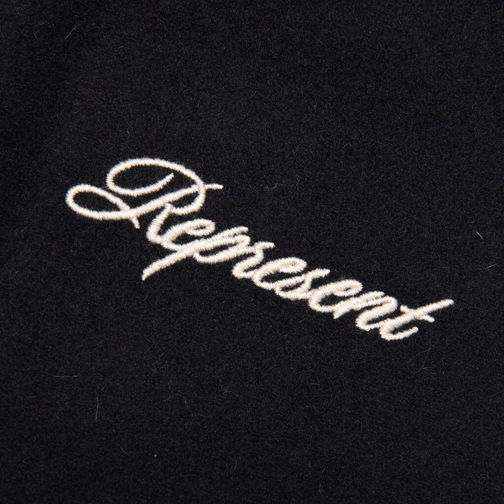 Raglan Varsity Jacket - Black - Image 4