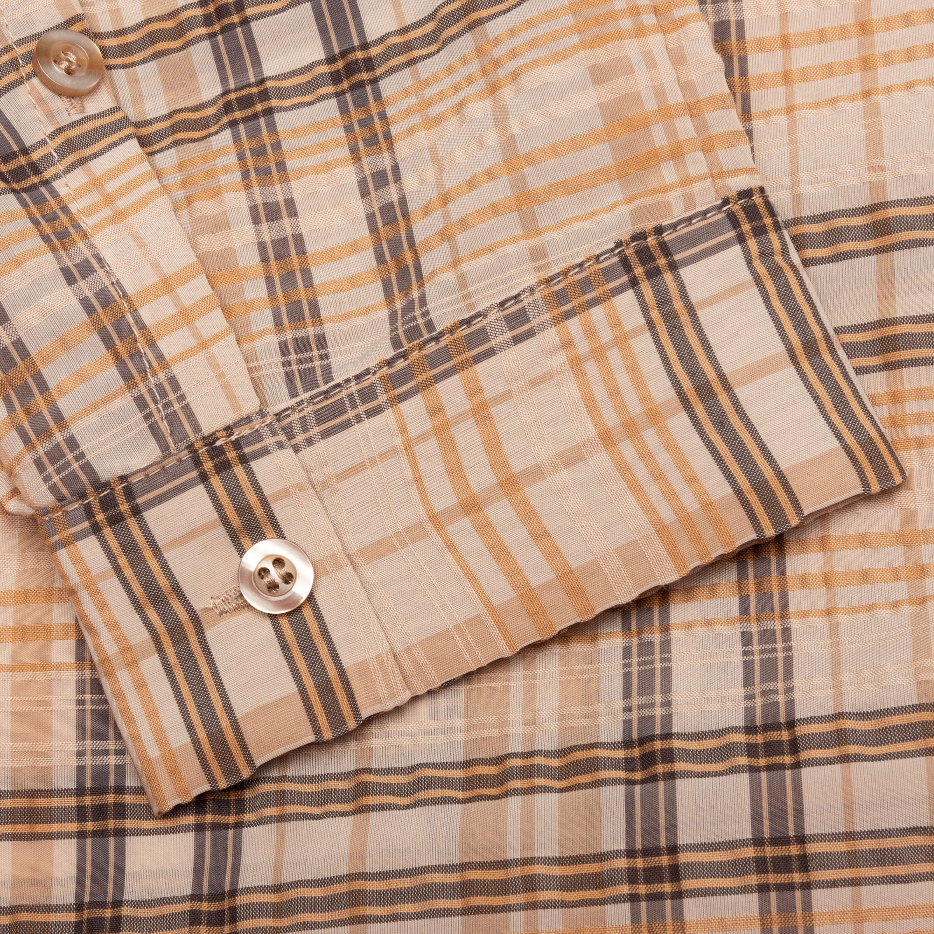 Sheer Flannel Shirt - Brown Checker - Image 4