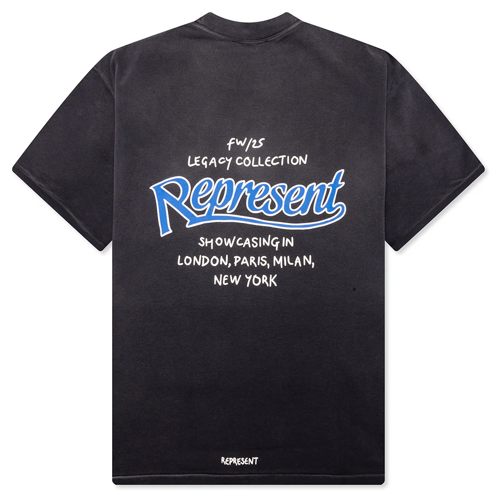 Showcasing T-Shirt - Stained Black - Image 2