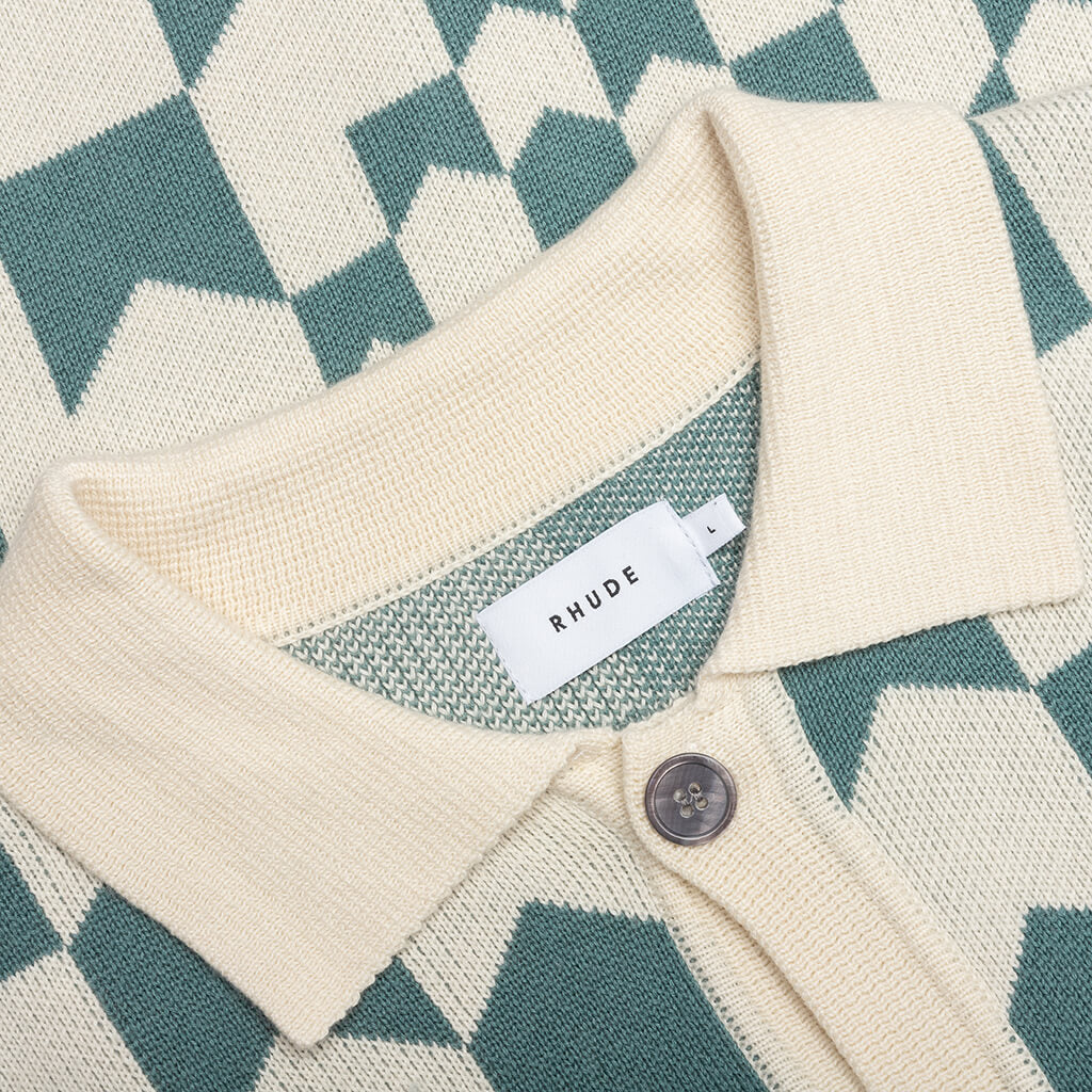 Cashmere Racing Polo - Light Blue - Image 3