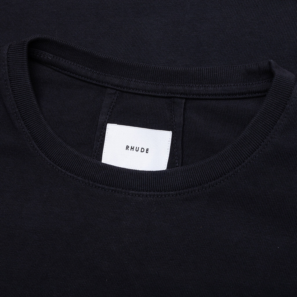 Rhude Cross Logo L/S Tee - Vintage Black - Image 5