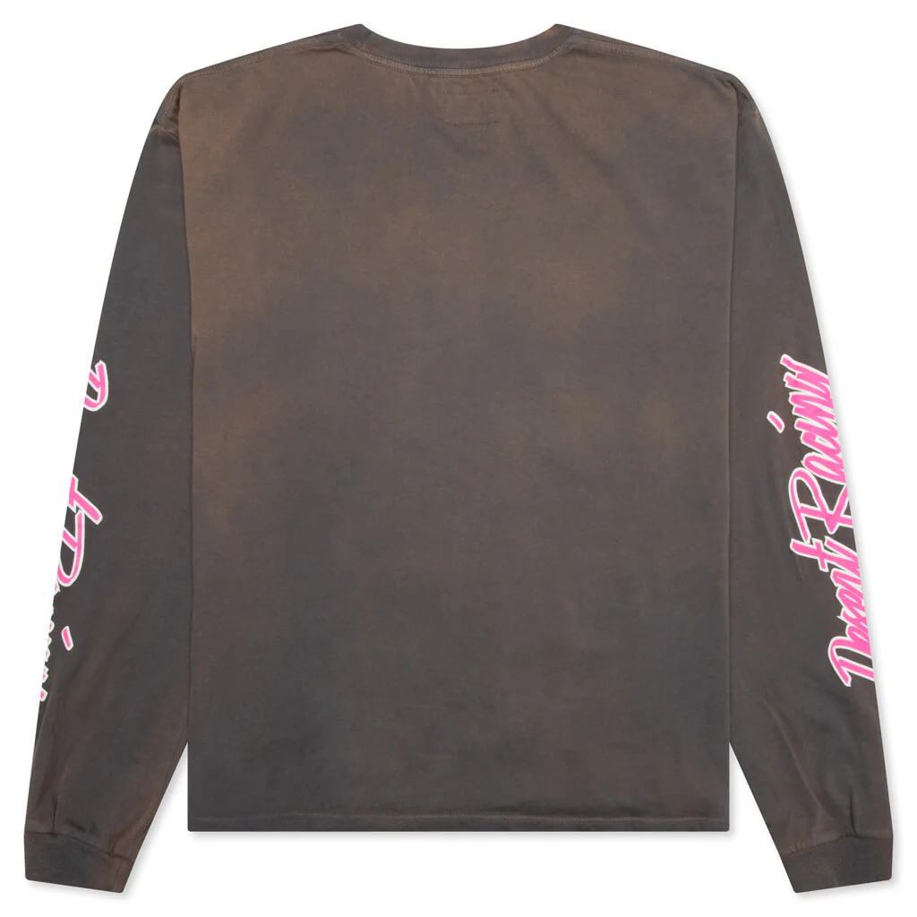 Desert Racing L/S Tee - Vintage Grey - Image 2