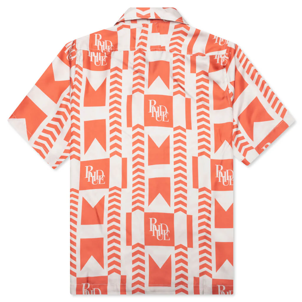 Grasse Button Up - Orange/Ivory - Image 2