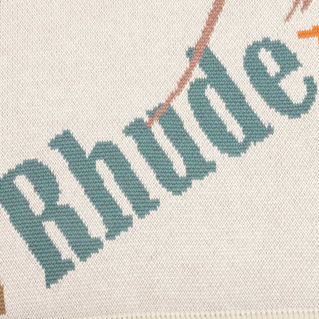 Jacquard Logo Knit Crewneck - Ivory/Multi - Image 5