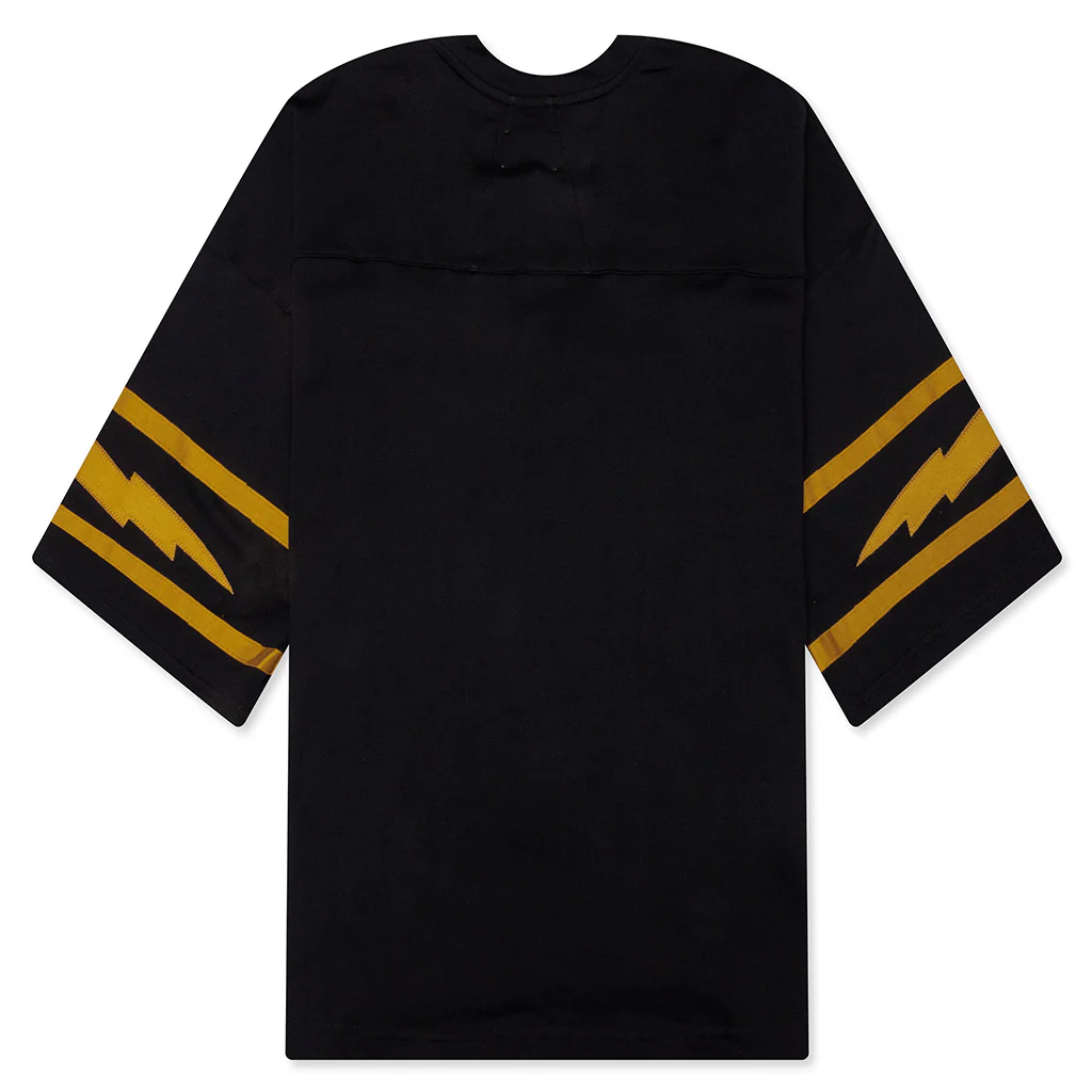 Monaco Football Jersey - Vintage Black/Yellow - Image 2