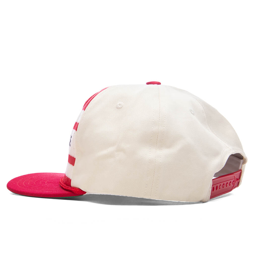 Mont Striped Structure Hat - Red/Off White - Image 4