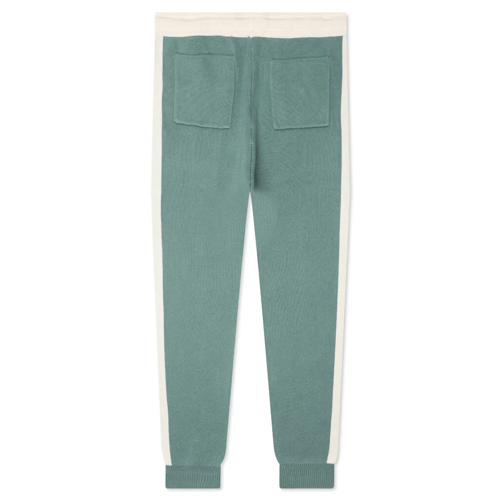 Rhude Boys Knit Track Pant - Ivory/Sage - Image 2