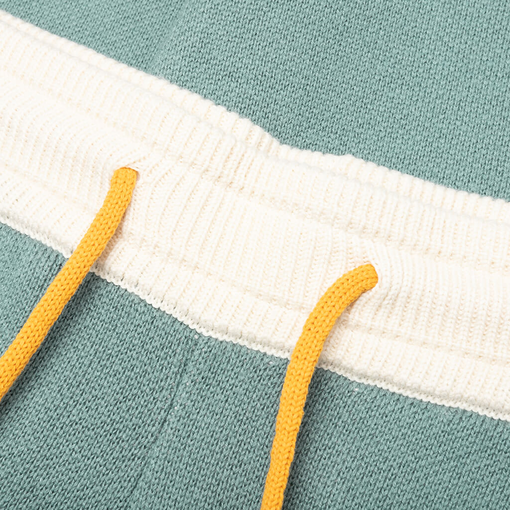 Rhude Boys Knit Track Pant - Ivory/Sage - Image 3