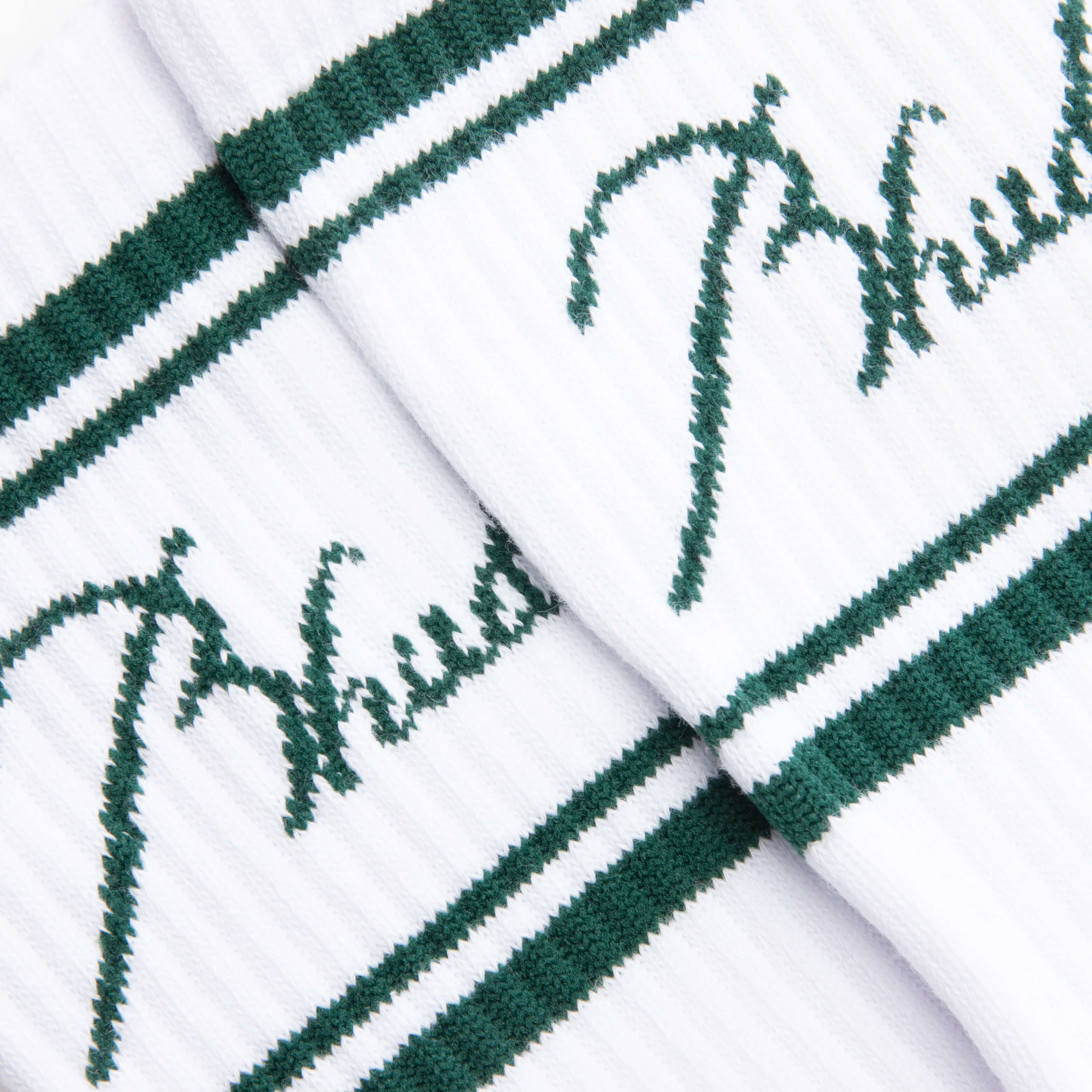 Script Logo Sock - White/Green - Image 2