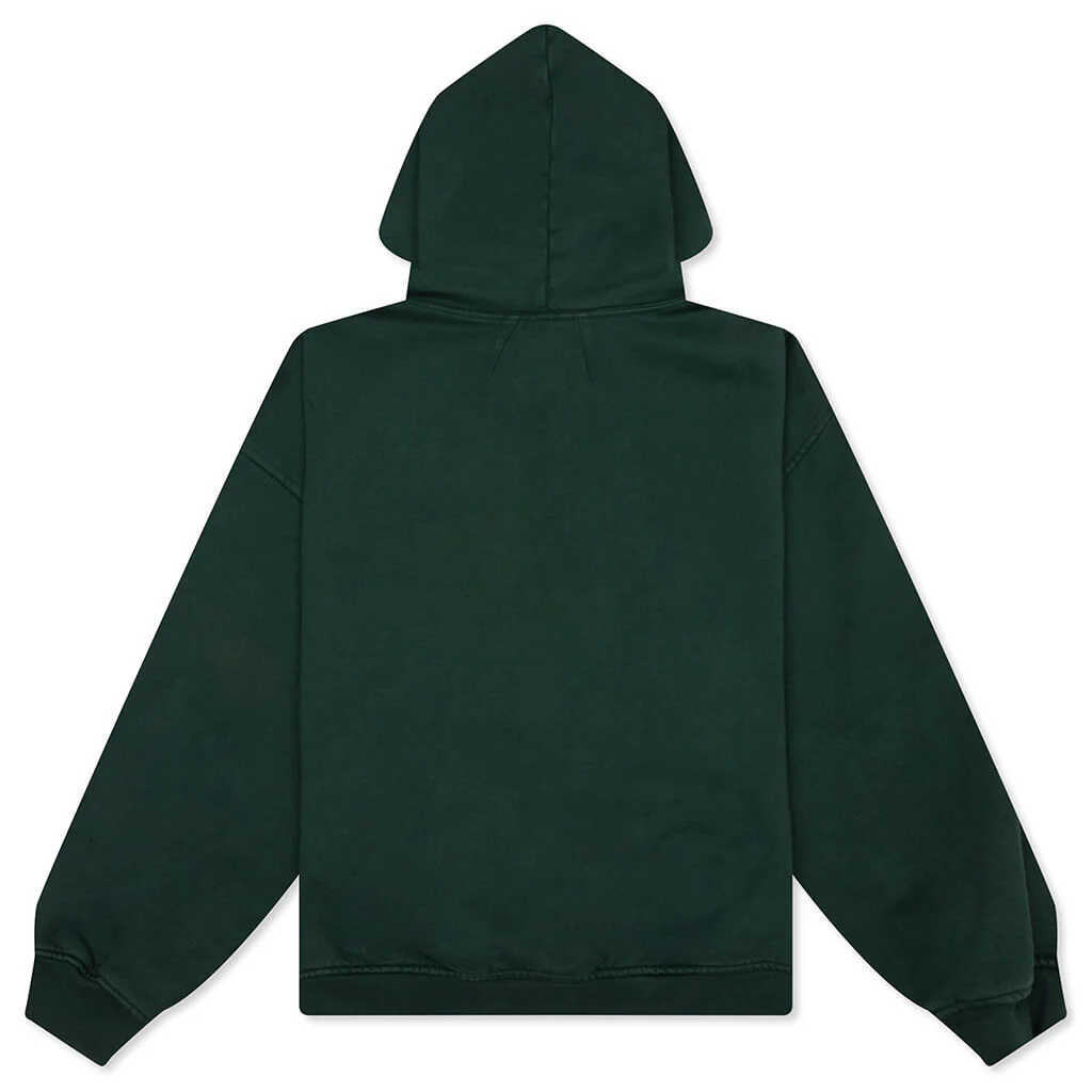 Thousand Palms Hoodie - Vintage Forest Green/White - Image 2
