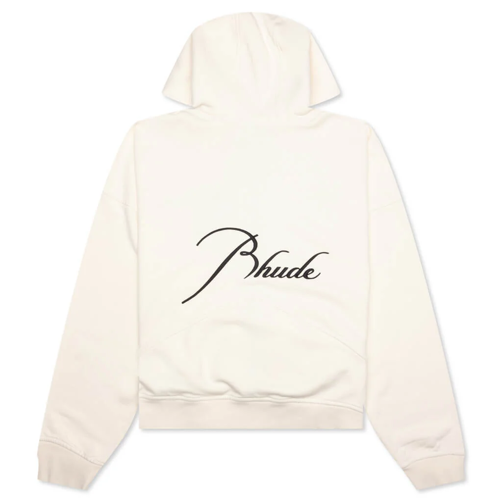 Zip Up Hoodie - Vintage White - Image 2