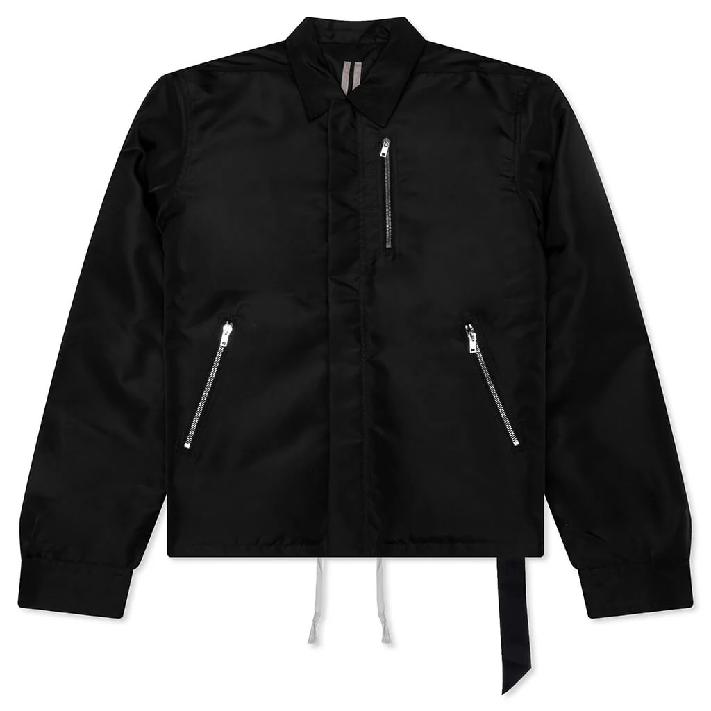 Concealed Zipfront Padded Jacket - Black