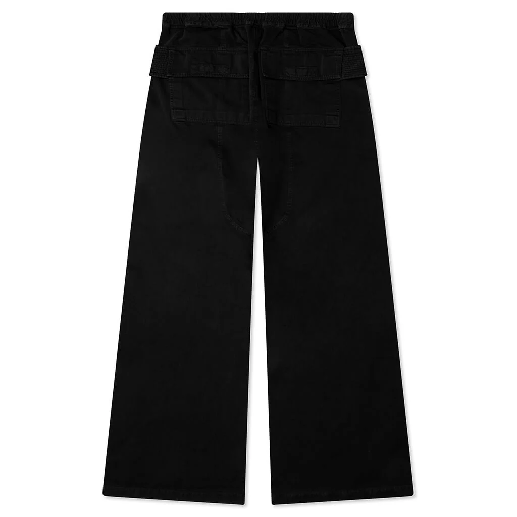 Creatch Wide Cargo Drawstring Pants - Black - Image 2