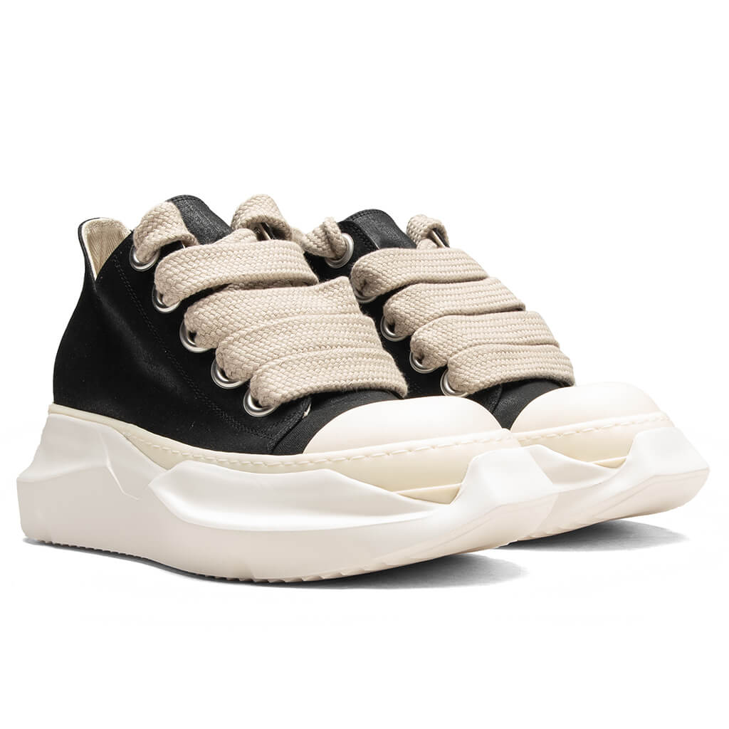 Denim Jumbo Laces Abstract Low Sneaks - Black/Milk - Image 2