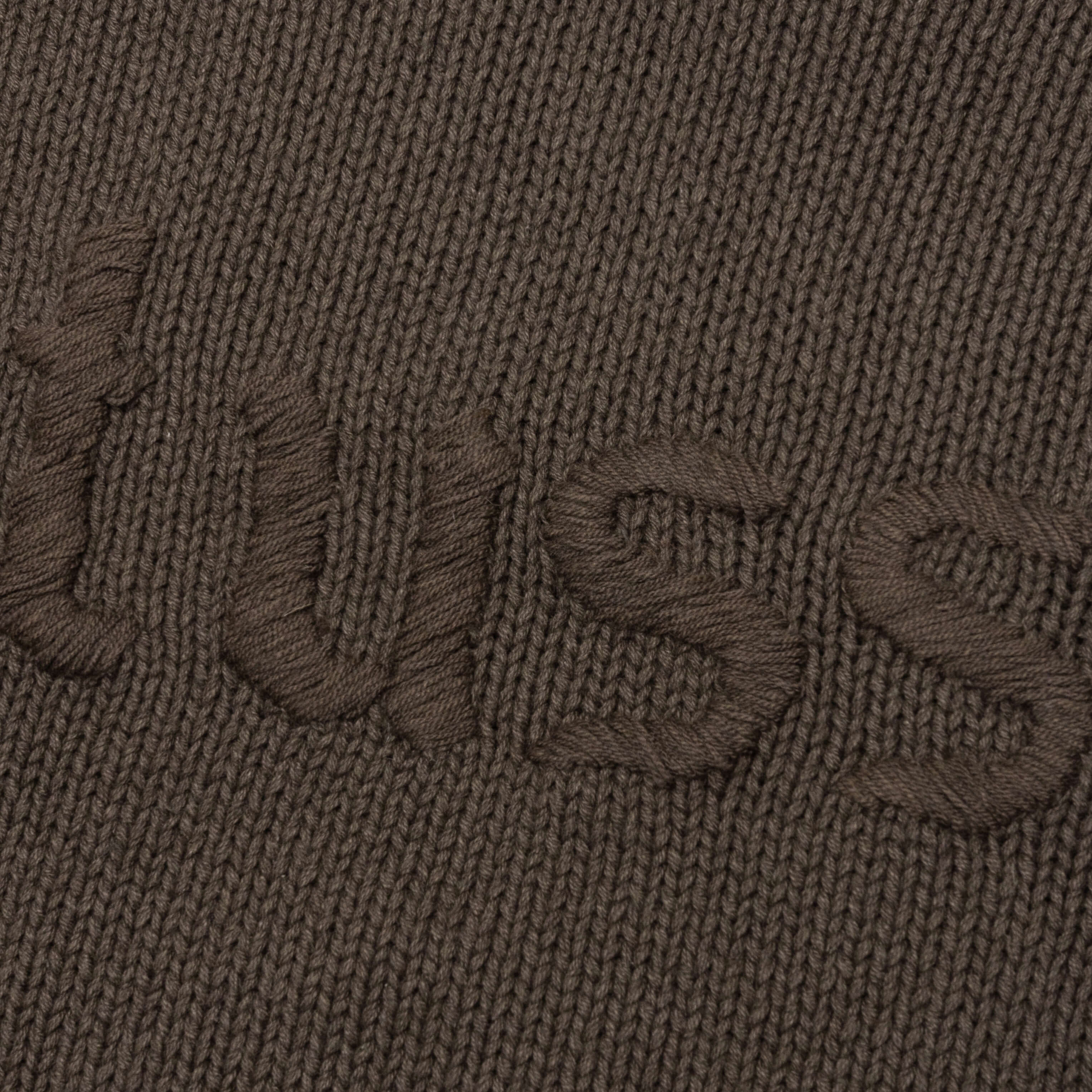 Roll V-Neck Logo Sweater - Brown - Image 4