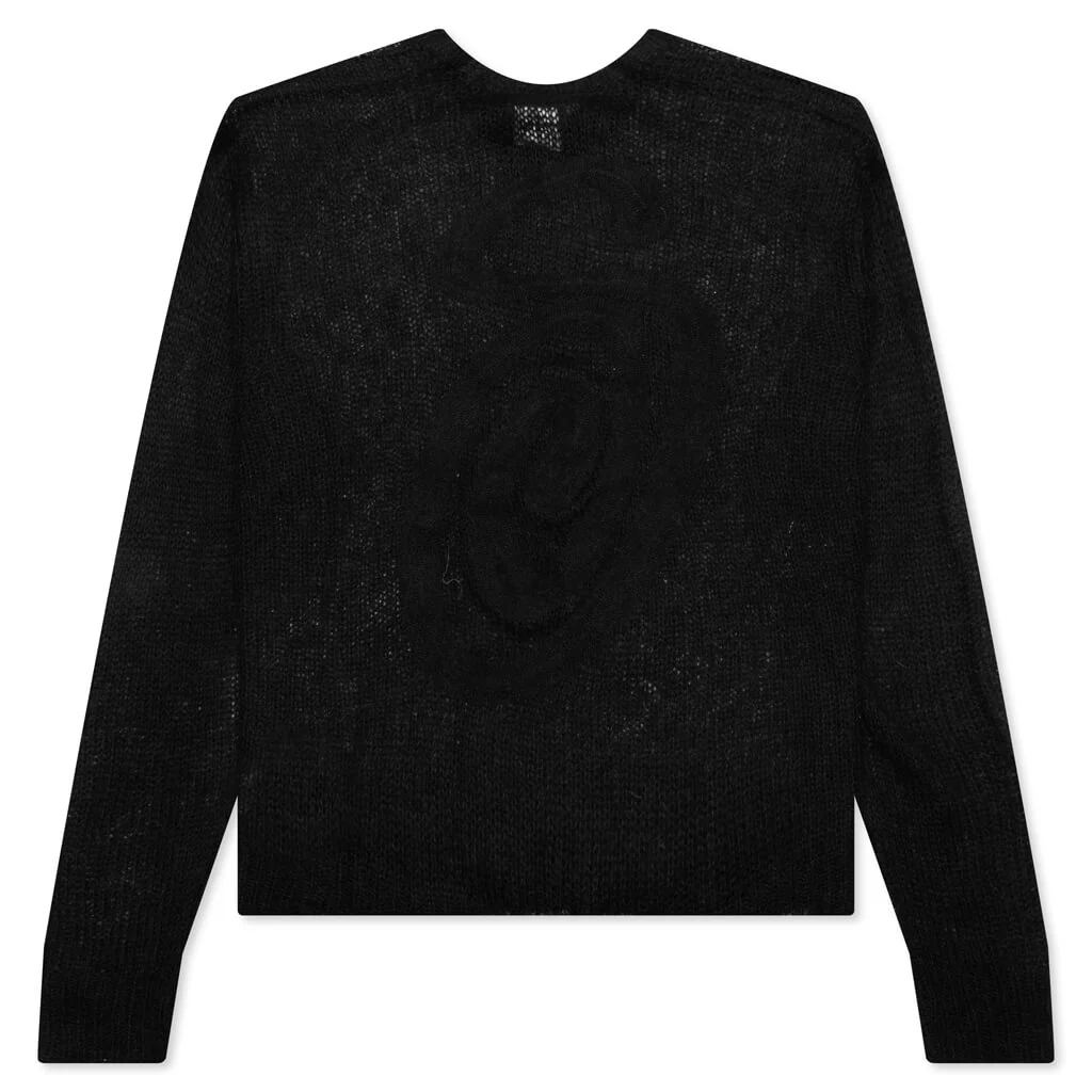 S Loose Knit Sweater - Black - Image 2
