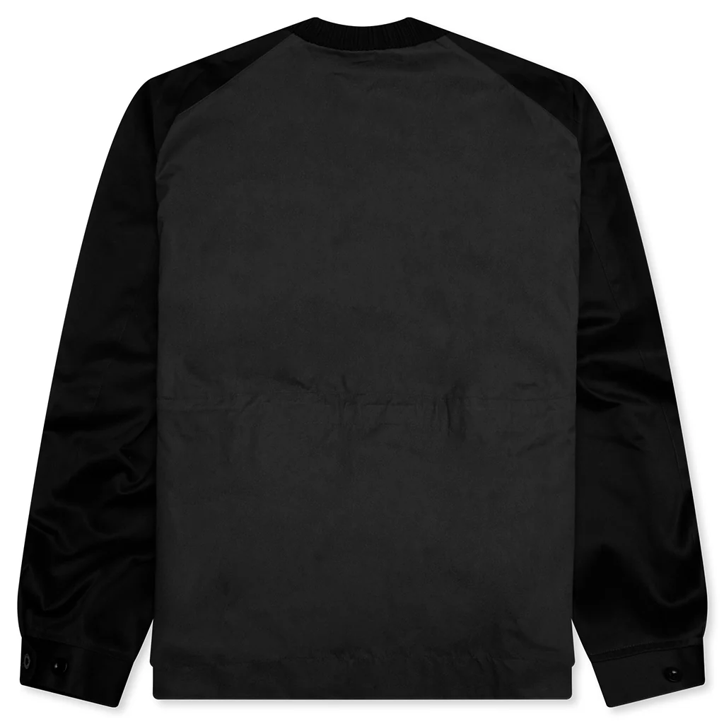 Cotton Chino Mix Pullover - Black - Image 2