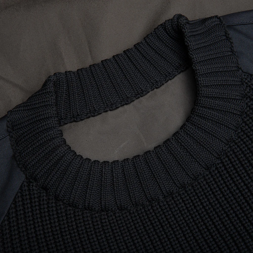 Cotton Chino Mix Pullover - Black/Navy/Dark Khaki - Image 3