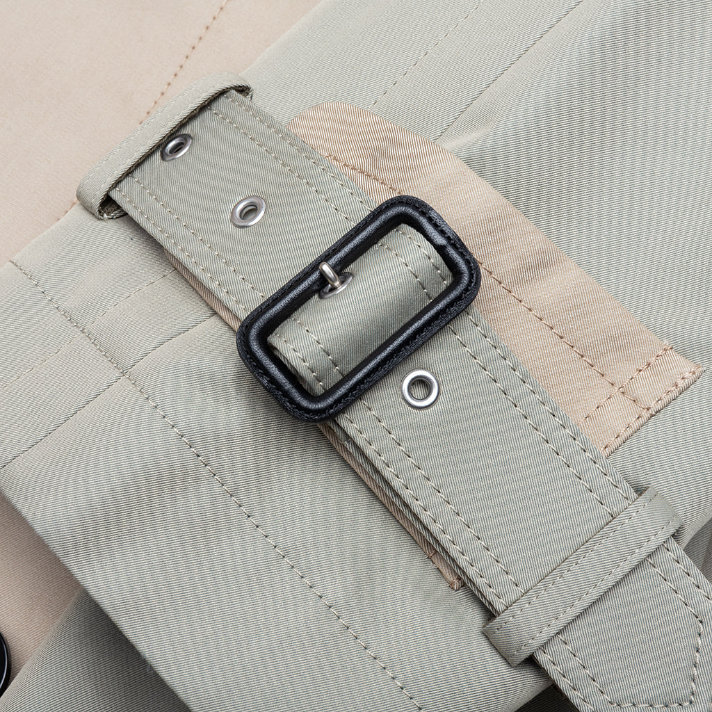 Cotton Gabardine Coat - Khaki/Beige - Image 4