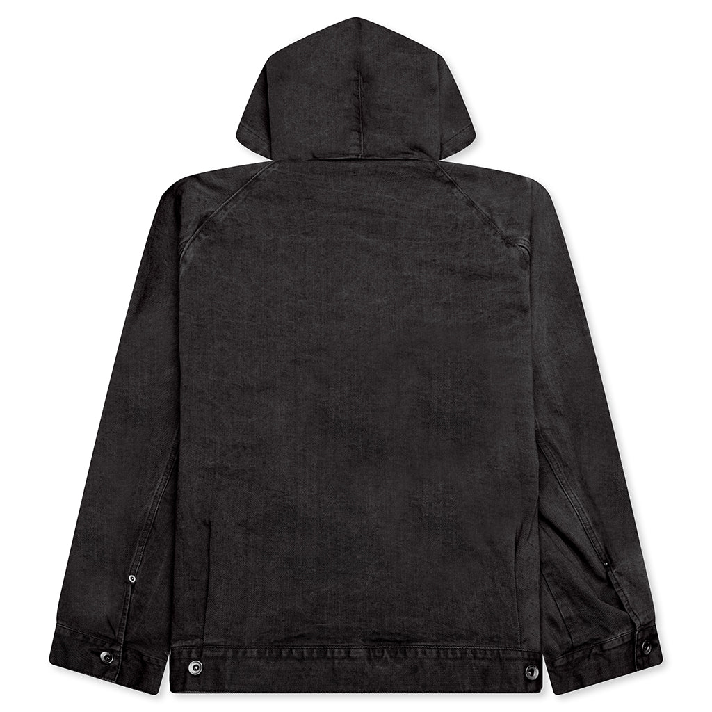 Denim Hoodie - Gray - Image 2