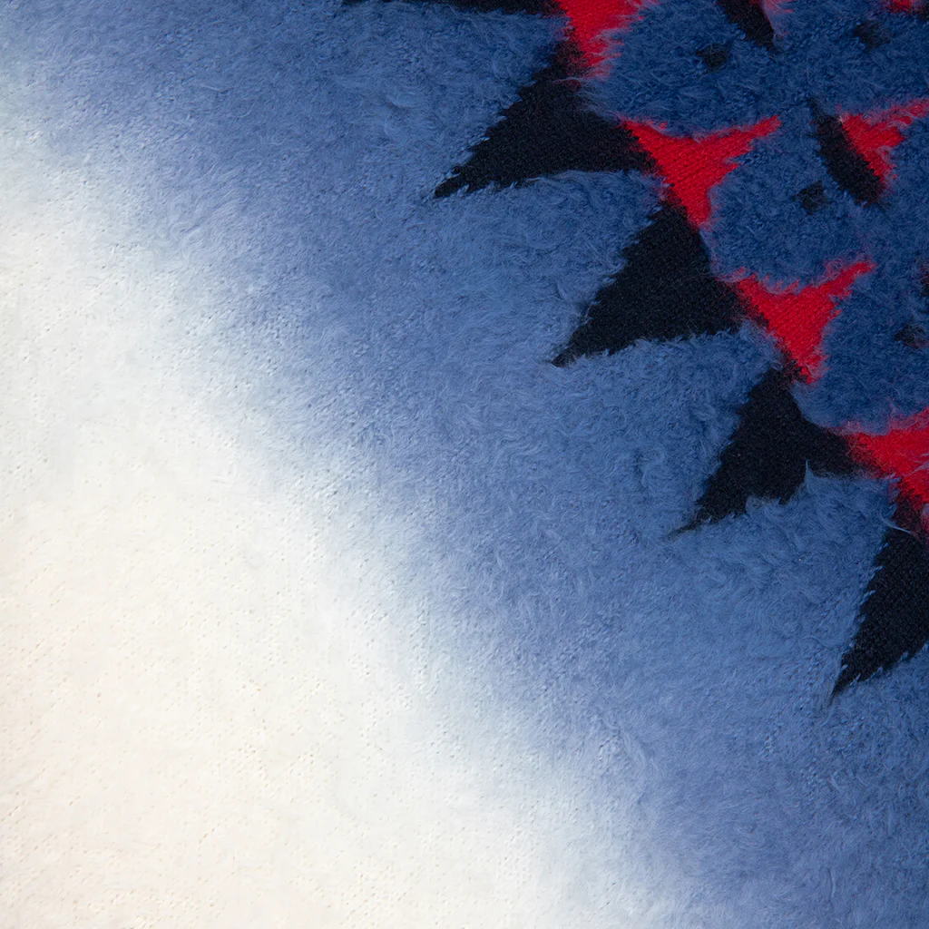 Jacquard Knit Pullover - Navy - Image 5