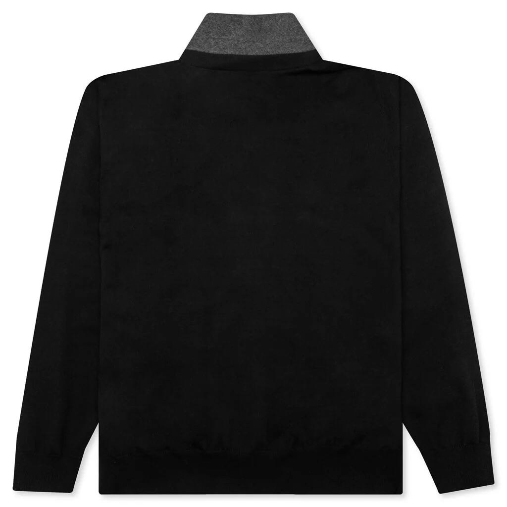 Knit x Suiting Cardigan - Black - Image 2
