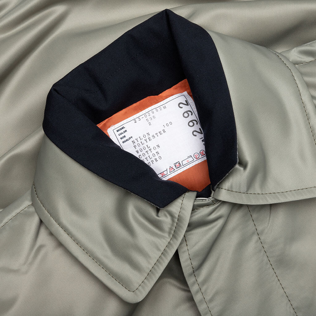 Nylon Twill Blouson - Light Khaki - Image 5