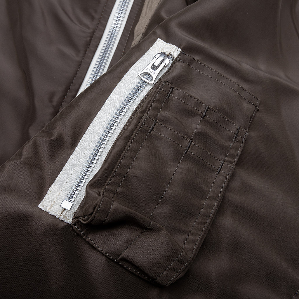 Nylon Twill x Grosgrain Blouson - Khaki/Navy - Image 4