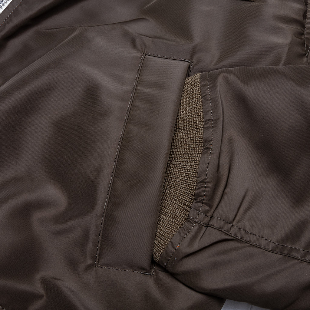Nylon Twill x Grosgrain Blouson - Khaki/Navy - Image 5