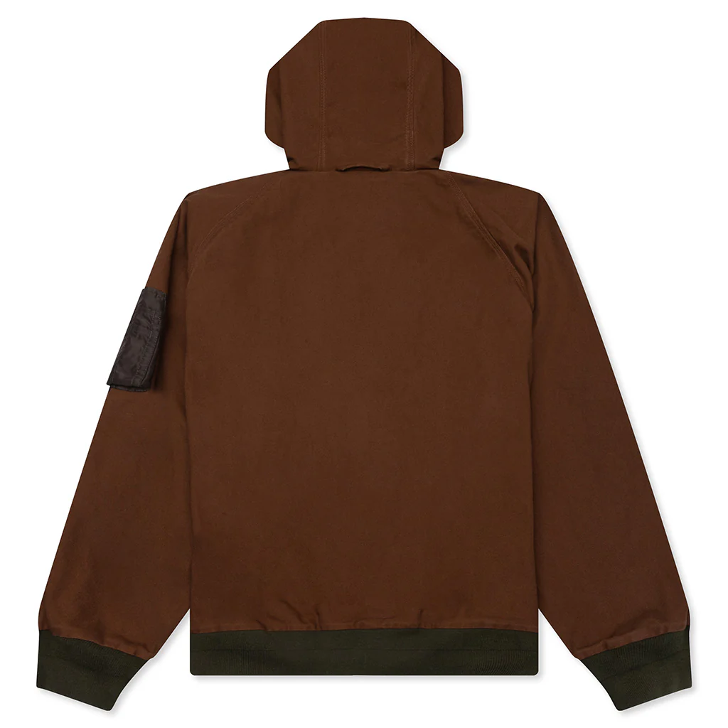 Sacai x Carhartt WIP Washed Duck Hooded Blouson - Dark Beige - Image 2
