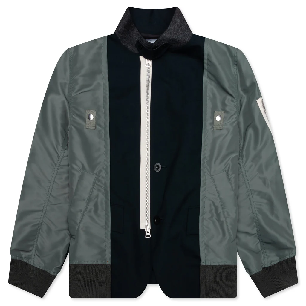 Suiting X Nylon Twill Jacket - Navy/Khaki