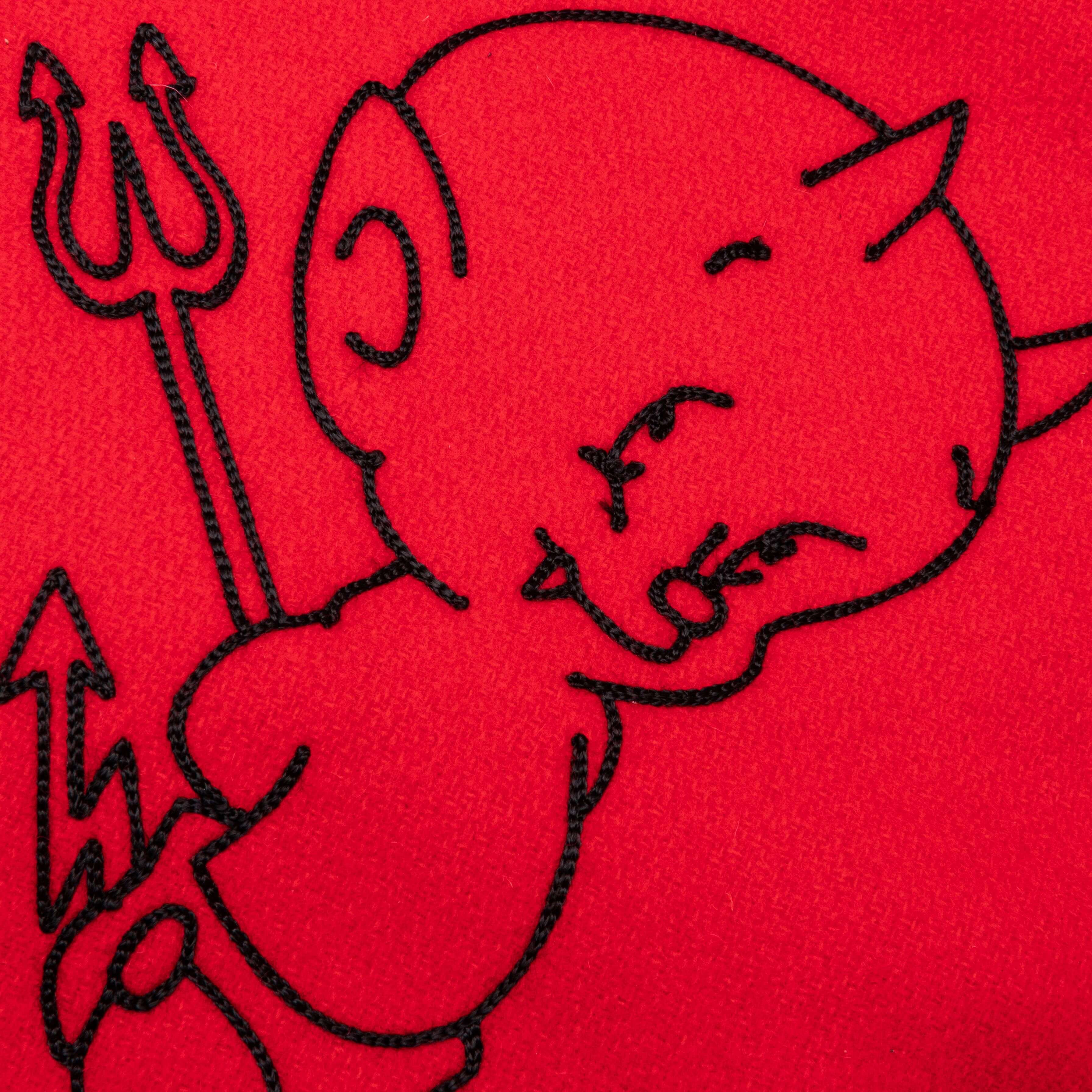 Saint Michael Devil Varsity Jacket - Red - Image 4