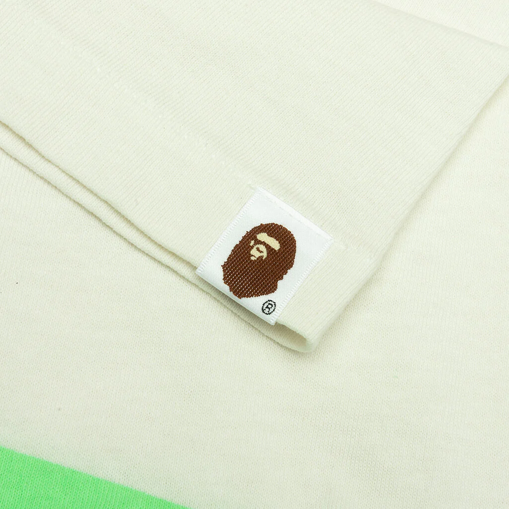 Saint M6 x Bape Handprint Genuine Nowhere Journey S/S Tee - White/Green - Image 4