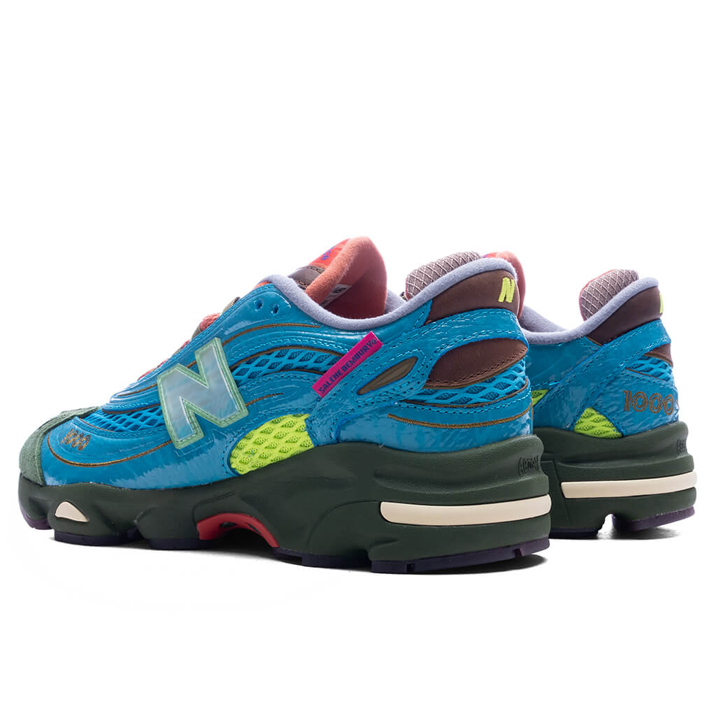 New Balance x Salehe Bembury 1000 'Fog Be The Cloud' - Blue/Douglas Fir - Image 3