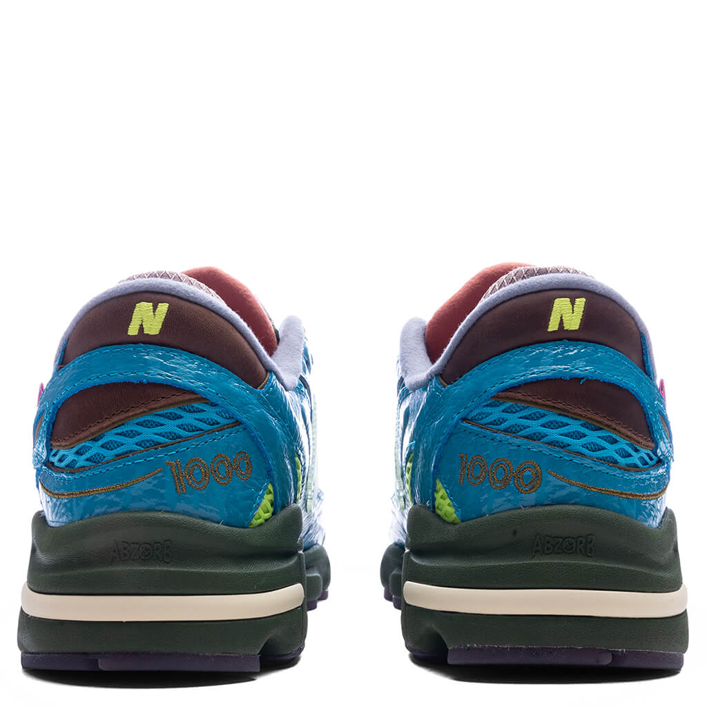 New Balance x Salehe Bembury 1000 'Fog Be The Cloud' - Blue/Douglas Fir - Image 4