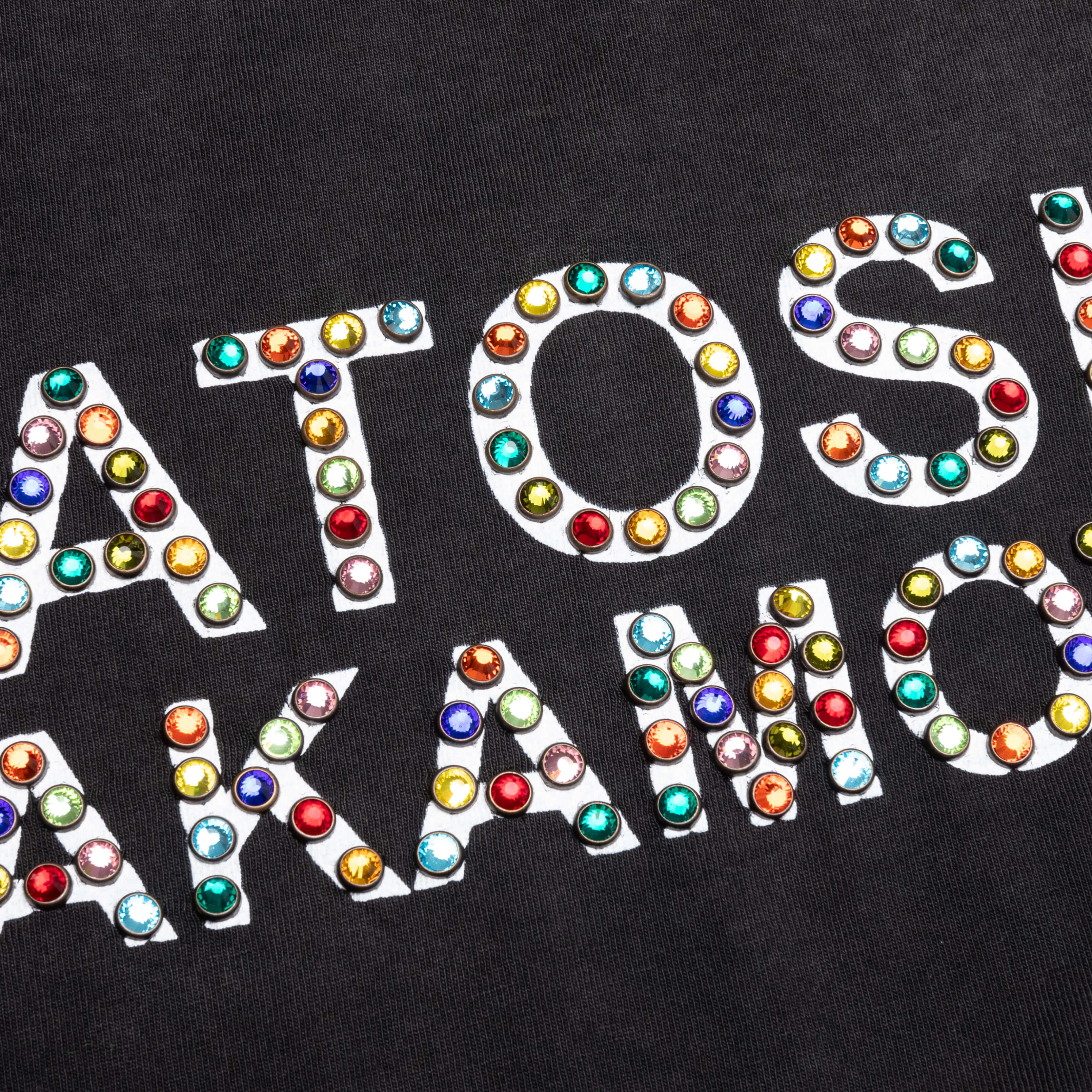 Studded Logo Tee - Washed Black - Image 3