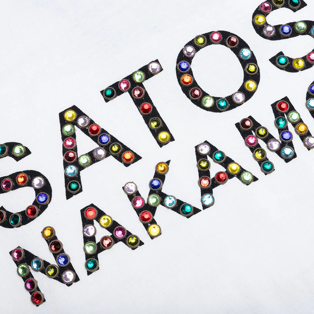 Studded Logo Tee - White - Image 3