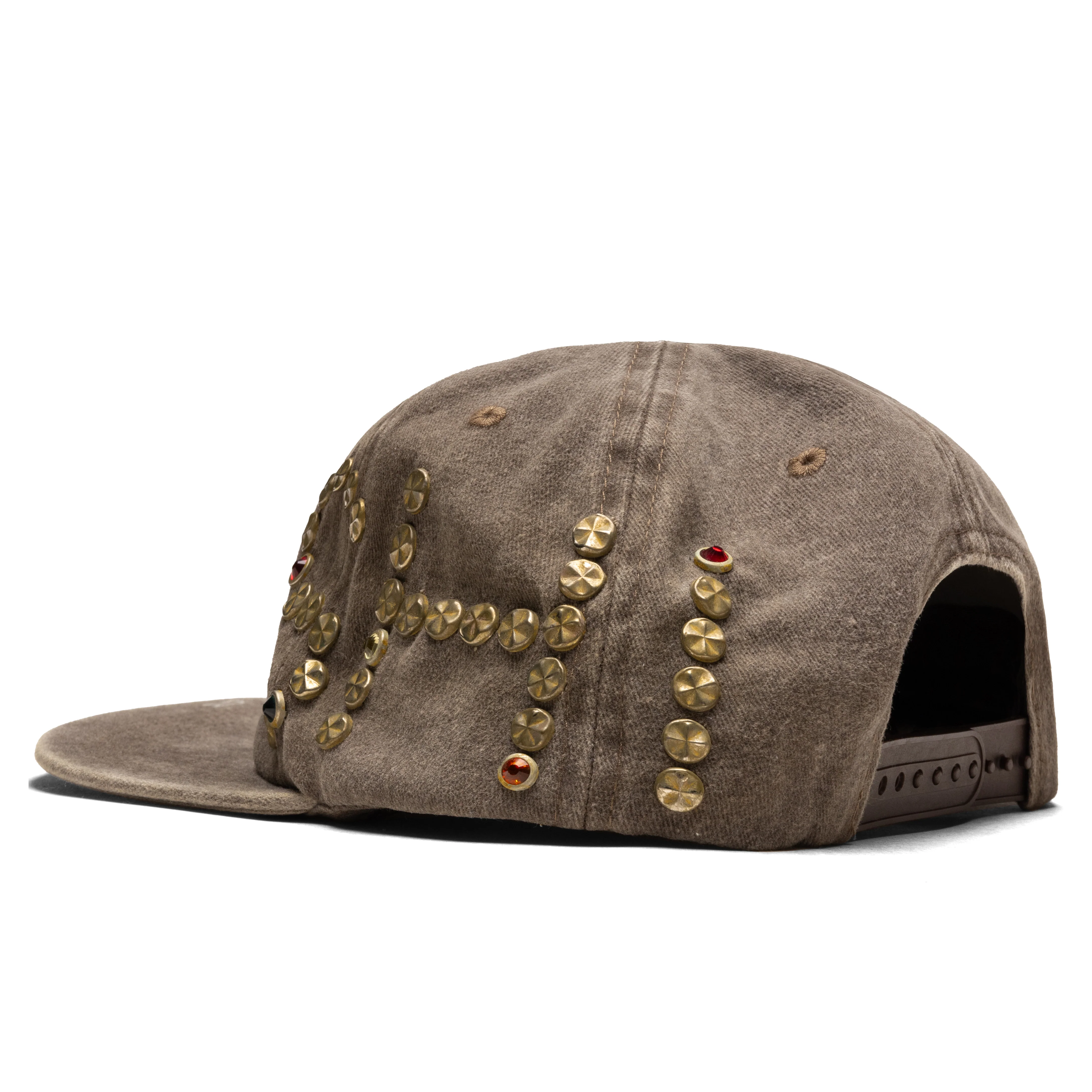 Studded Wrap Around Hat - Brown - Image 4