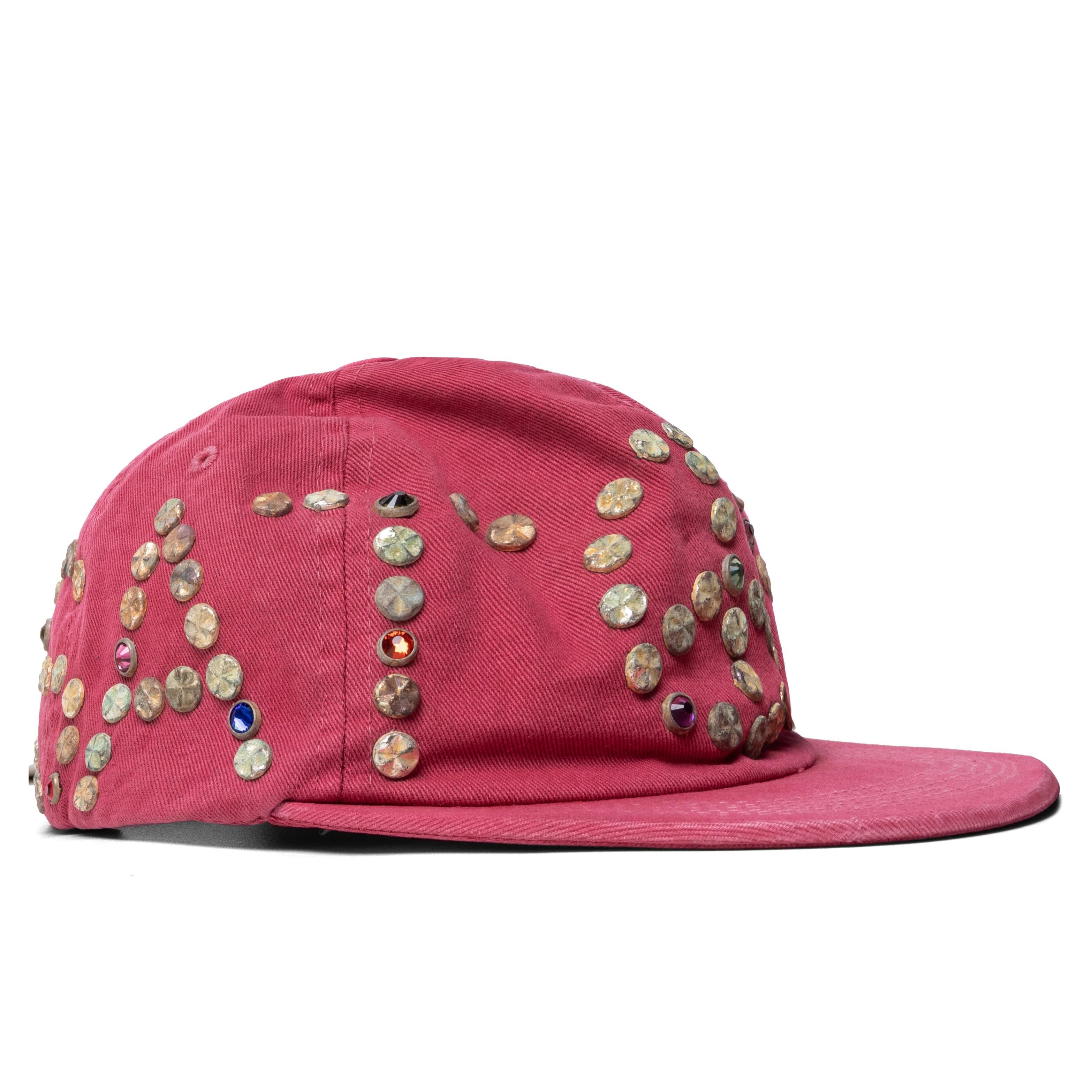 Studded Wrap Around Hat - Red - Image 3