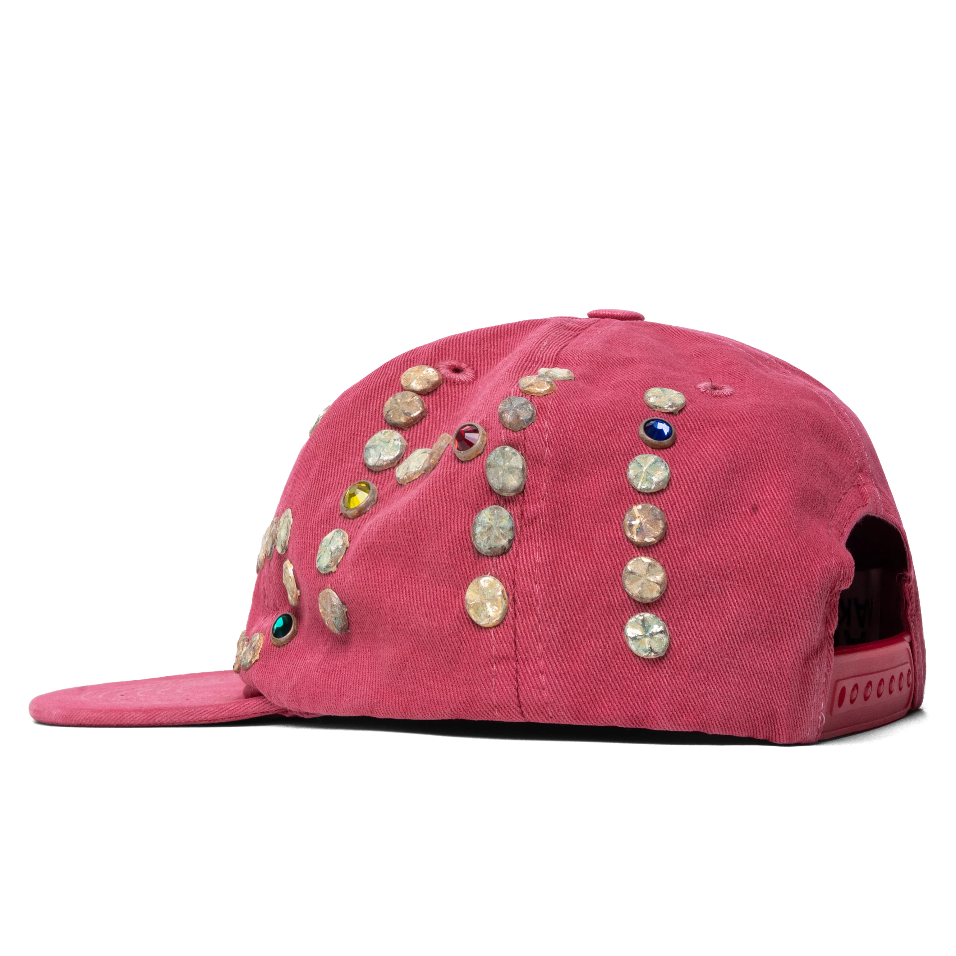 Studded Wrap Around Hat - Red - Image 4