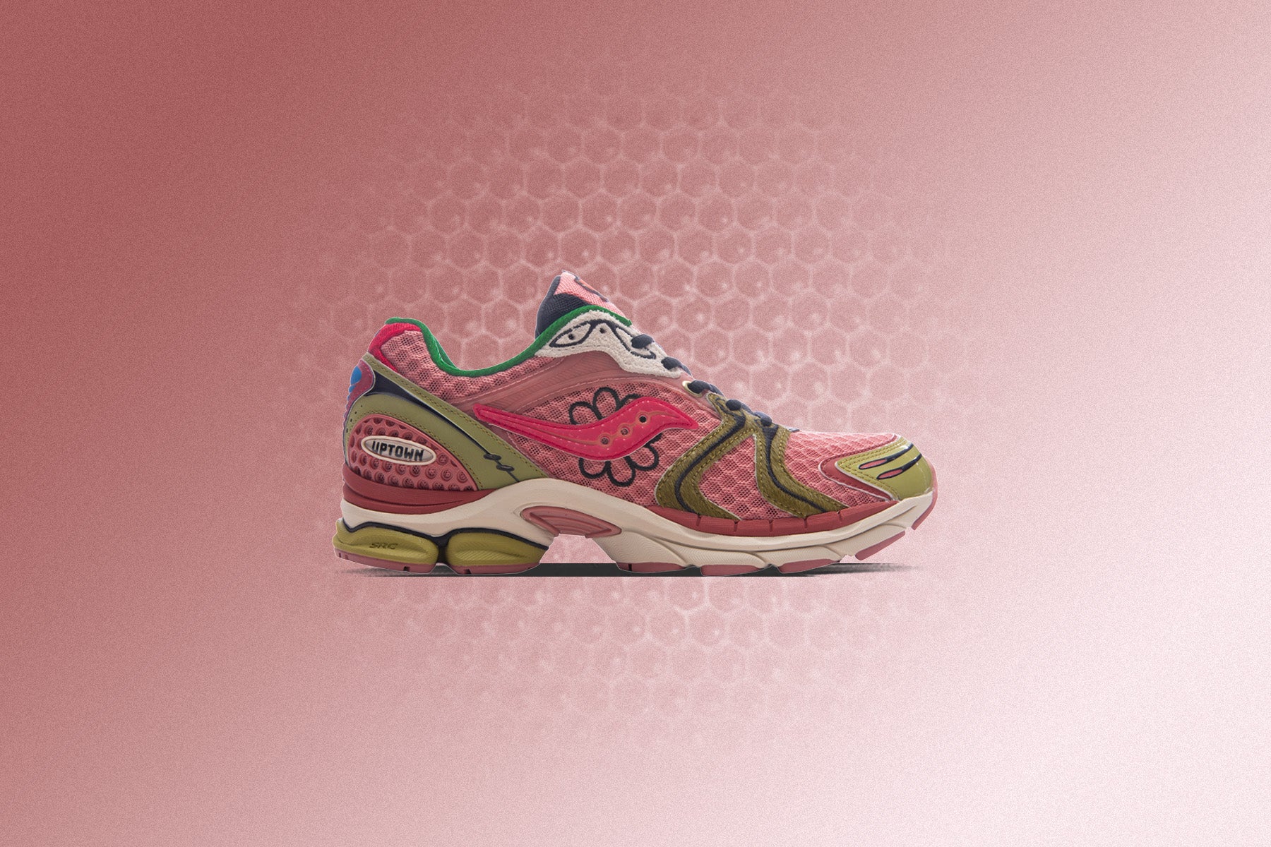 Saucony x Jae Tips Progrid Triumph 4 'Virginia Creeper' - Peach/Leaf - Image 5