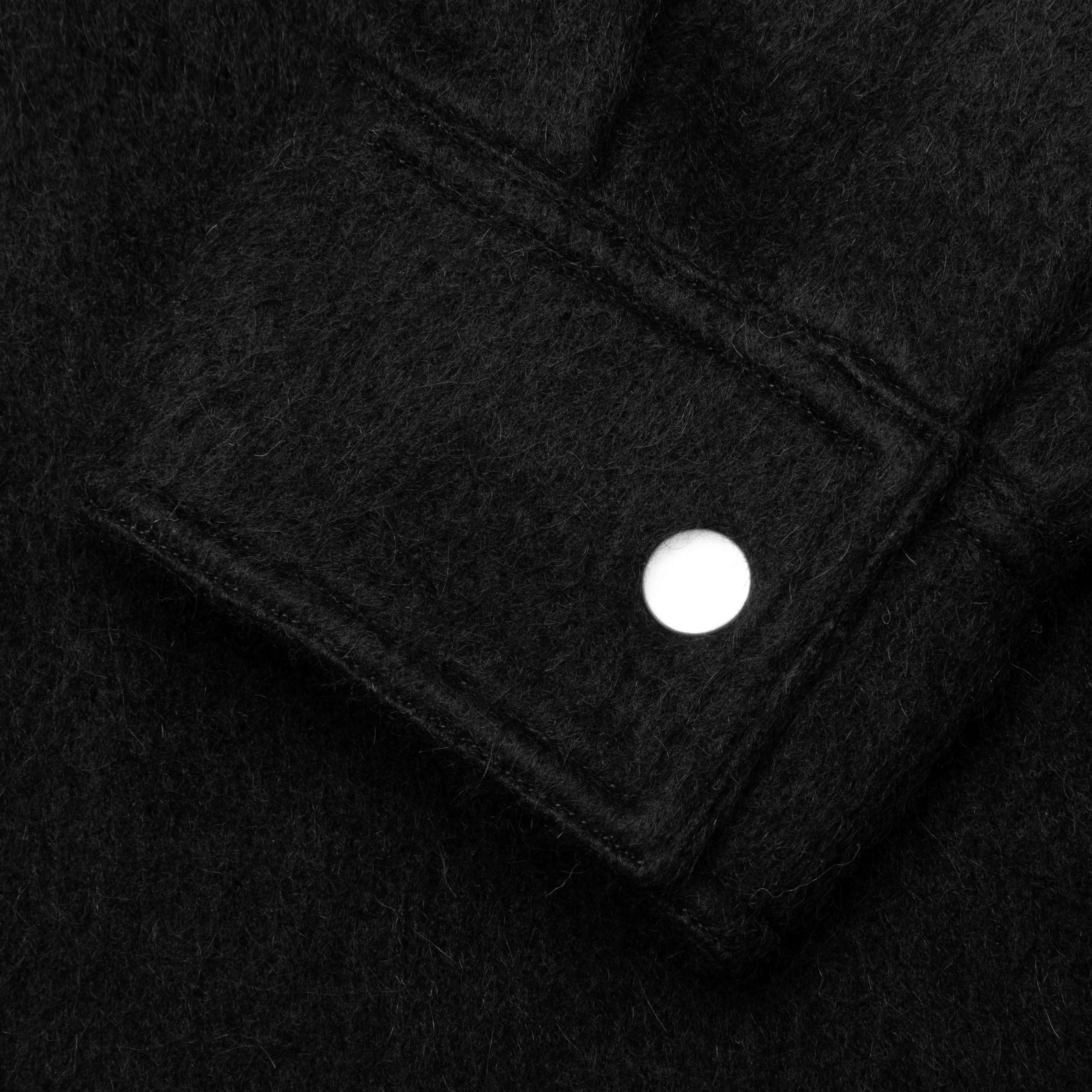 Mohair Overshirt Shirt - Black - Image 4