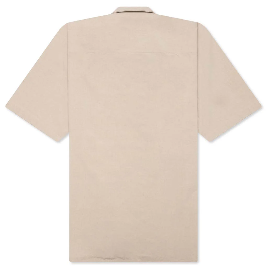 Double Layer Cotton Poplin Shirt - Powder Green - Image 2